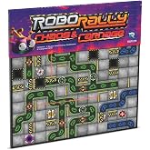 Renegade Game Studios Robo Rally: Chaos &amp; Carnage Expansion Board Game | Compatible with base game, adding 3 double-sided factory boards with teleporters, crushers, and 5 new upgrade cards