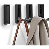 VOSEPO Folding Wall Hooks, 4pcs Foldable Coat Hooks, Heavy Duty Zinc Alloy No Rust Fold Up Hooks for Coat, Towel, Key, Hat, Bag, Jacket, Backpack (Matte Black)
