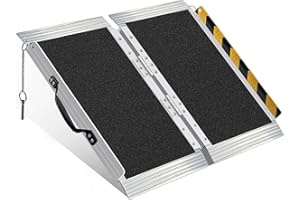 Rocspire 2FT Portable Wheelchair Ramp – 800lb Capacity, Folding Non-Slip Aluminum Handicap Ramp, Ramps for Wheelchairs for Home, Doorways, Stairs, Thresholds, Car Curbs, Scooters & Carts
