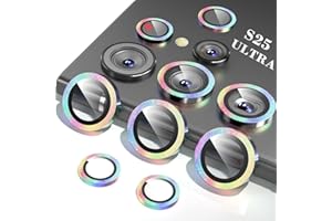 SAE&SVNG Crazylens for Samsung Galaxy S25 Ultra Camera Lens Protector, Tempered Glass Aluminum Edging, S25 Ultra Accessories, Anti-Scratch Decorative Camera Lens Protector for Galaxy S25 Ultra