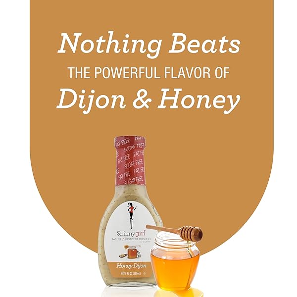 SKINNYGIRL SUGAR FREE GLUTEN FREE SALAD DRESSING, HONEY DIJON, 8 OUNCE