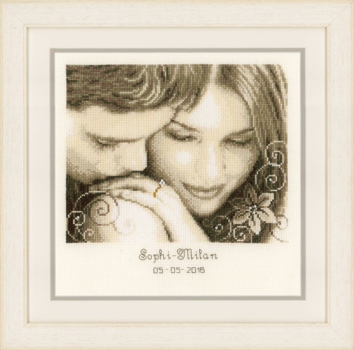 Vervaco Counted Cross Stitch Kit, Cotton, White, 26 x 26 x 0,3 cm