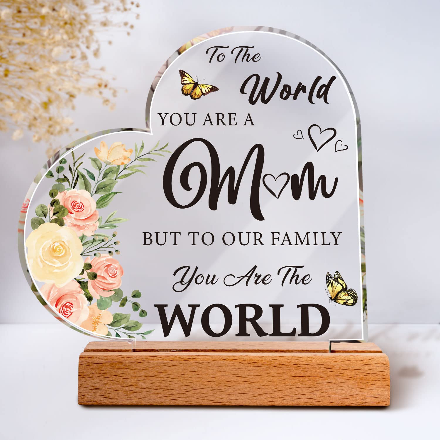 Mothers Day Gifts for Mum from Daughter Son, Mum Birthday Gifts, Mother Plaque with Stand Gifts - Bonus Best Mum Gifts, New Mum to Be Gifts, Ideal Mothering Day Gifts Birthday Presents for Mum, Mother