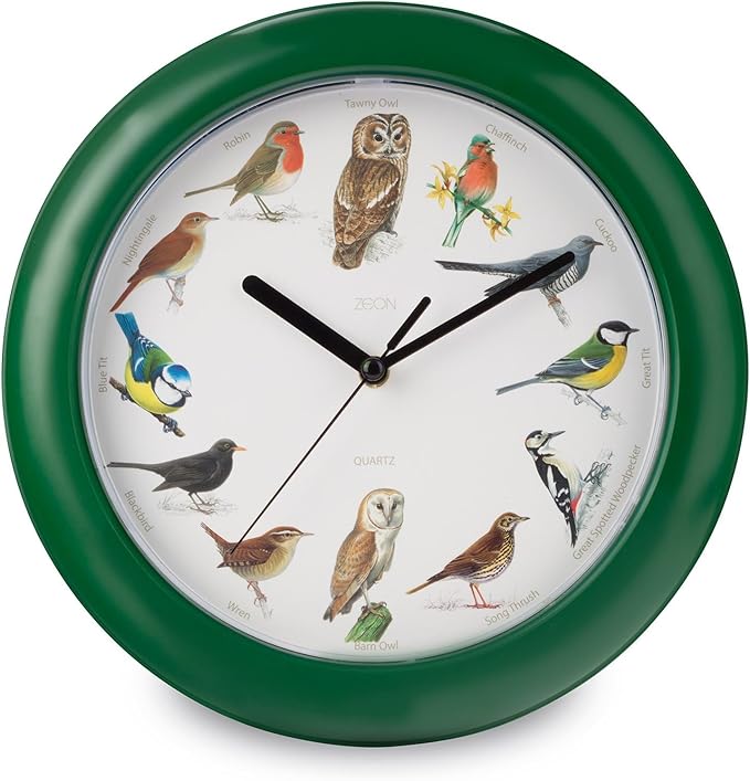 Bird Song Musical Wall Clock Amazon.co.uk Kitchen & Home