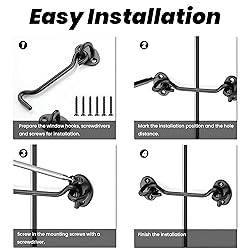 Aiptosy 2 Pack 6'' Door Latch Door Lock