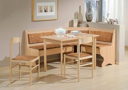 Beauty Scouts Eckbankgruppe Mira Essgruppe 166 X 126 X 83 Tisch 2 Stuhle Modern Buche Dekor Terracotta Eckbank Kuchentisch 4 Teilig Landhaus Kuche Amazon De Kuche Haushalt