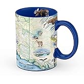 Xplorer Maps Alaska Map Ceramic Mug (16oz) – BPA-Free Coffee Cup for Hot & Cold Drinks – Perfect for Office, Home, or Gift