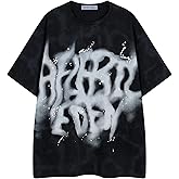 Aelfric Eden Mens Graphic Tee Shirts Oversized Baggy Loose Cotton T-Shirt Streetwear Casual Summer Y2k Shirt