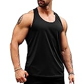 Babioboa Men's Tank Tops Gym Muscle Shirts Mesh Quick Dry Bodybuilding Sleeveless T-Shirt Y-Back Workout Sports Fitness