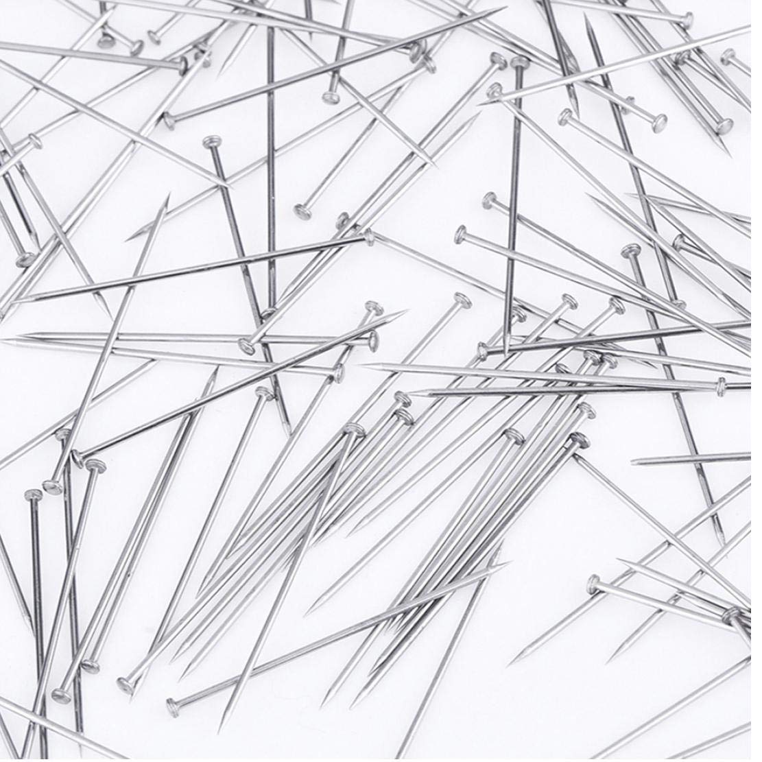 Arts & Crafts TOSSPER 200Pcs/Box Fine Satin Office Sewing Accessories Dressmaker Jewelry Making Needle Craft DIY 28mm Pins Stainless Steel Silver Home & Kitchen