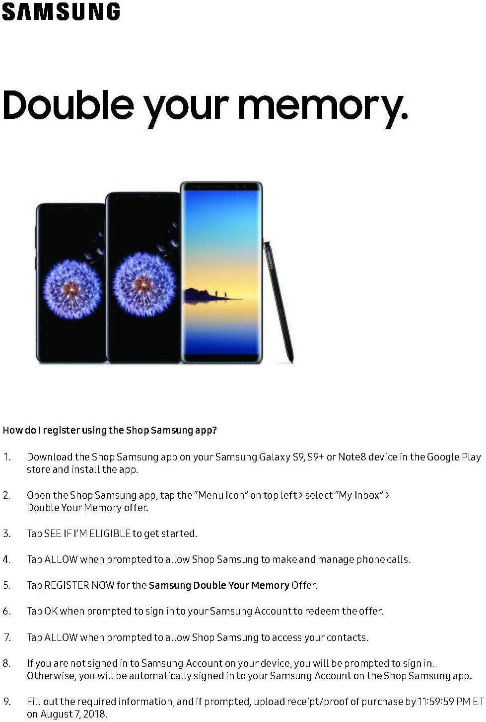 Samsung Galaxy S9, 64GB, Midnight Black - Fully Unlocked (Renewed)