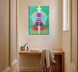 Chakra Chart Canvas Wall Art Divine Love and Aura