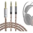 Geekria Apollo Single Crystal Copper Upgrade Audio Cable Compatible with Meze Audio 99 Classics Series, 109 PRO, LIRIC 2, LIRIC 4.4mm to Dual 3.5mm Replacement Headphones Cord (4.9 ft / 1.5 m)