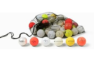 CLEAN GREEN GOLF BALLS 100 Miscellaneous Hit Away Practice Range Shag Used Golf Balls - Cheap Bulk Golfballs Great for Beginners and Golf Swing Practice