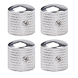 XIYANGJUAN 4Pcs Metal Guitar Knobs Chrome Volume
