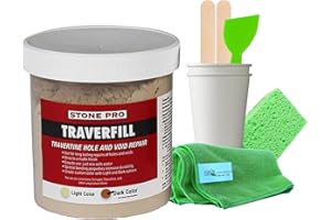 STONE PRO StonePro – Traverfill Dark - Hole Filler (1 Lbs.) (for Travertine Repair) KIT