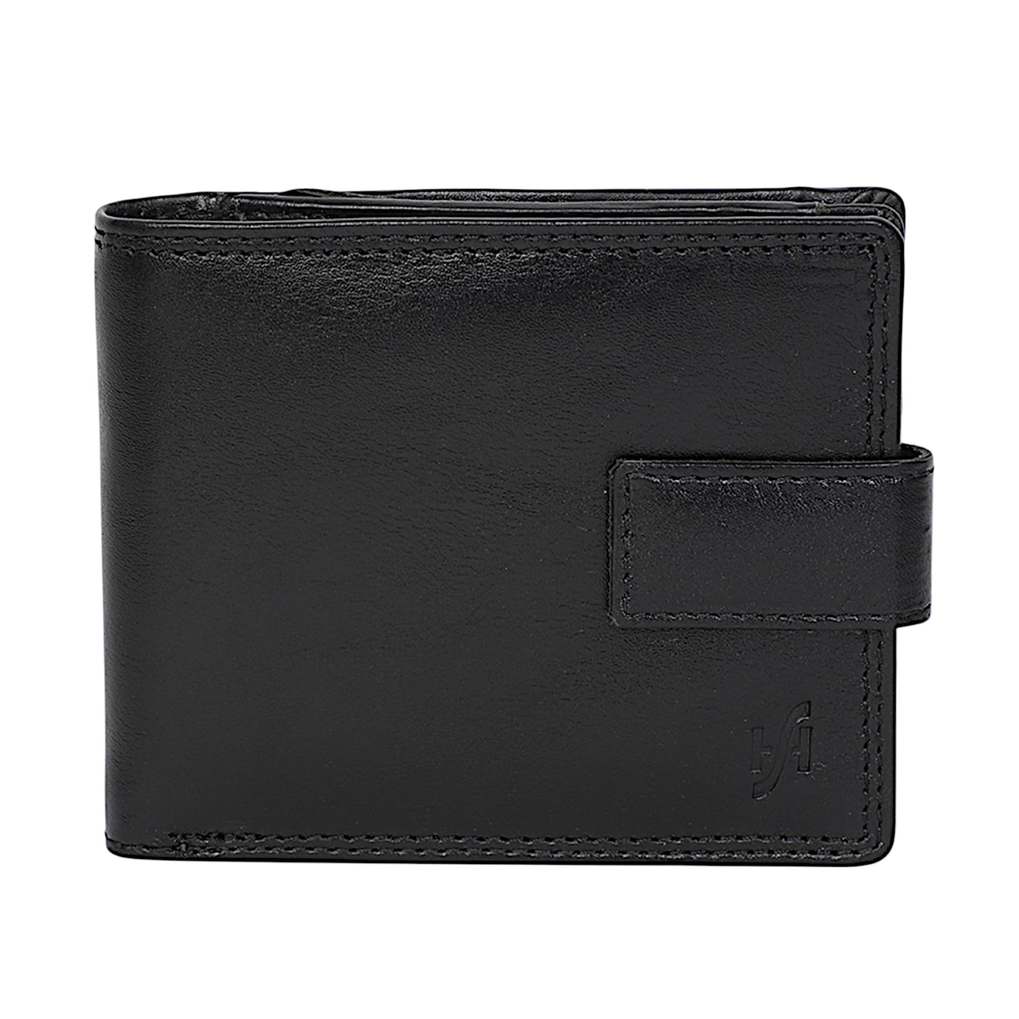 STARHIDE Wallets Men RFID Blocking, Genuine Leather Wallet, Men Slim Wallets with External Zip Around Coin Pocket Pouch and Gift Box 1180 (Black VT)