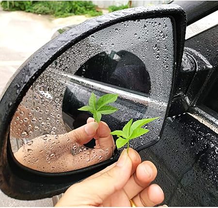 Amazon Synctronic 車 汎用 バックミラー サイドミラー 防水フィルム 保護フィルム 鏡 結露防止フィルム 防曇 防水 撥水 クリア 高透過率 安全運転 雨天対応 貼り付け簡単 丸型直径9 5cm 二枚入り サイドミラー 車 バイク