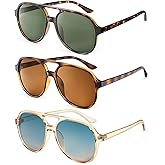 ANYLUV Womens Polarized Sunglasses Lightweight Round Sunglasses for Women Men with UV Protection 3 Packs