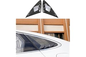 AULESSE Rear Side Window Louvers Compatible with Sonata 2020 2021 2022 2023 2024 Sport Decoration Accessories Air Vent Scoop Louver Window Scoop Louver Cover Carbon Black