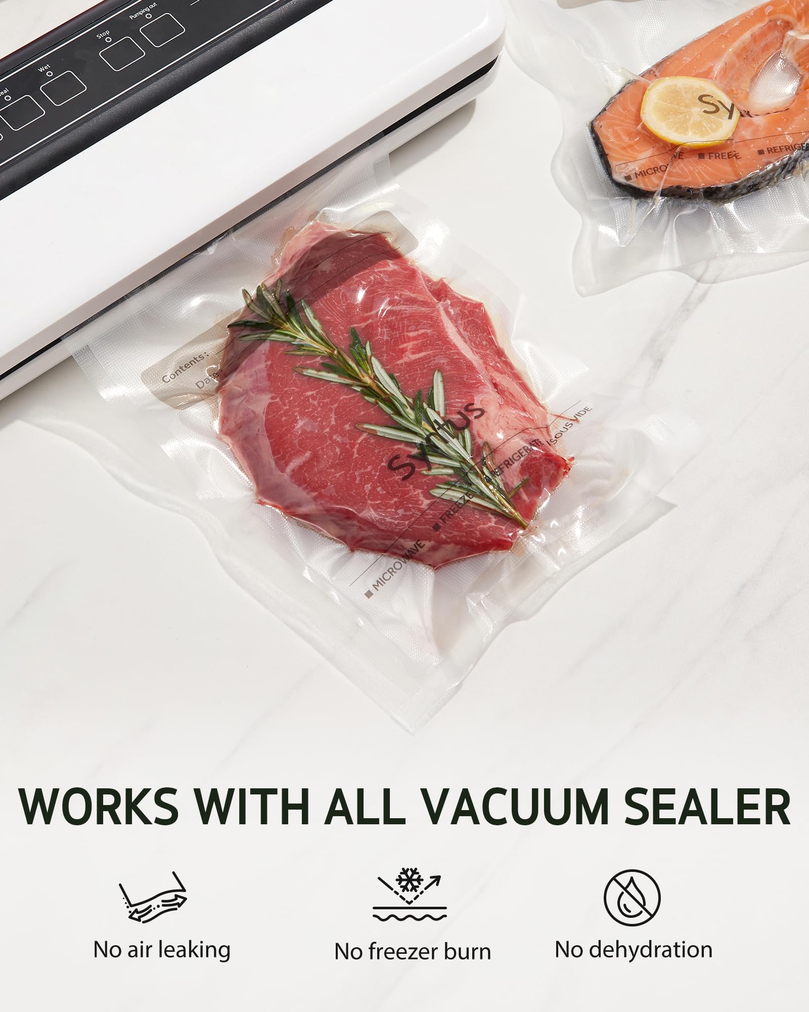 Syntus Vacuum Sealer Bags, 150 Count Gallon 11
