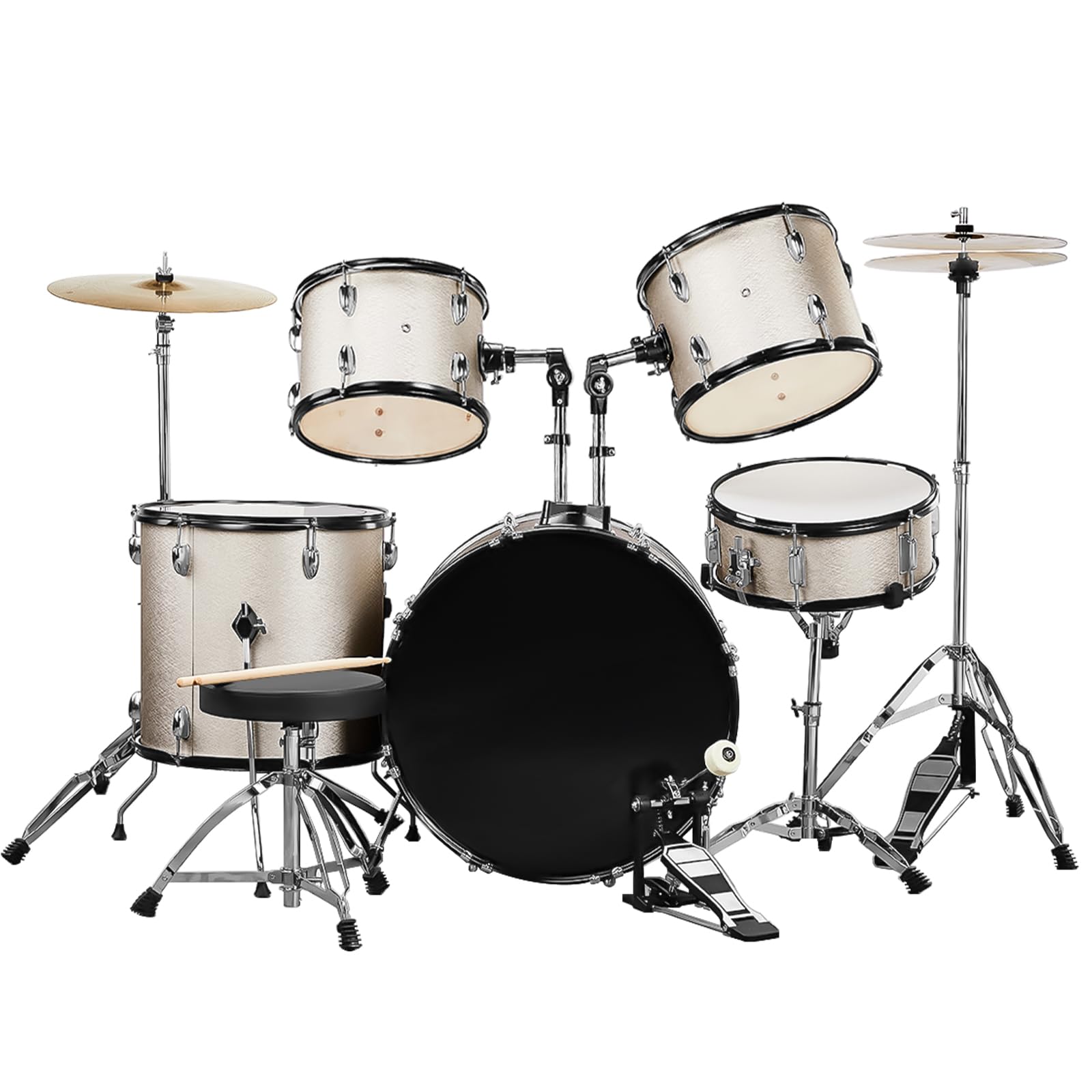 Ktaxon 22 Inch Adult Drum Set, 5-Piece Full-Size