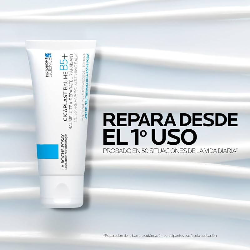 La Roche Posay Cicaplast Baume B5, com extrato de centella asiatica. Bálsamo ultra-reparador e calmante para pele irritada e frágil. 40 ml