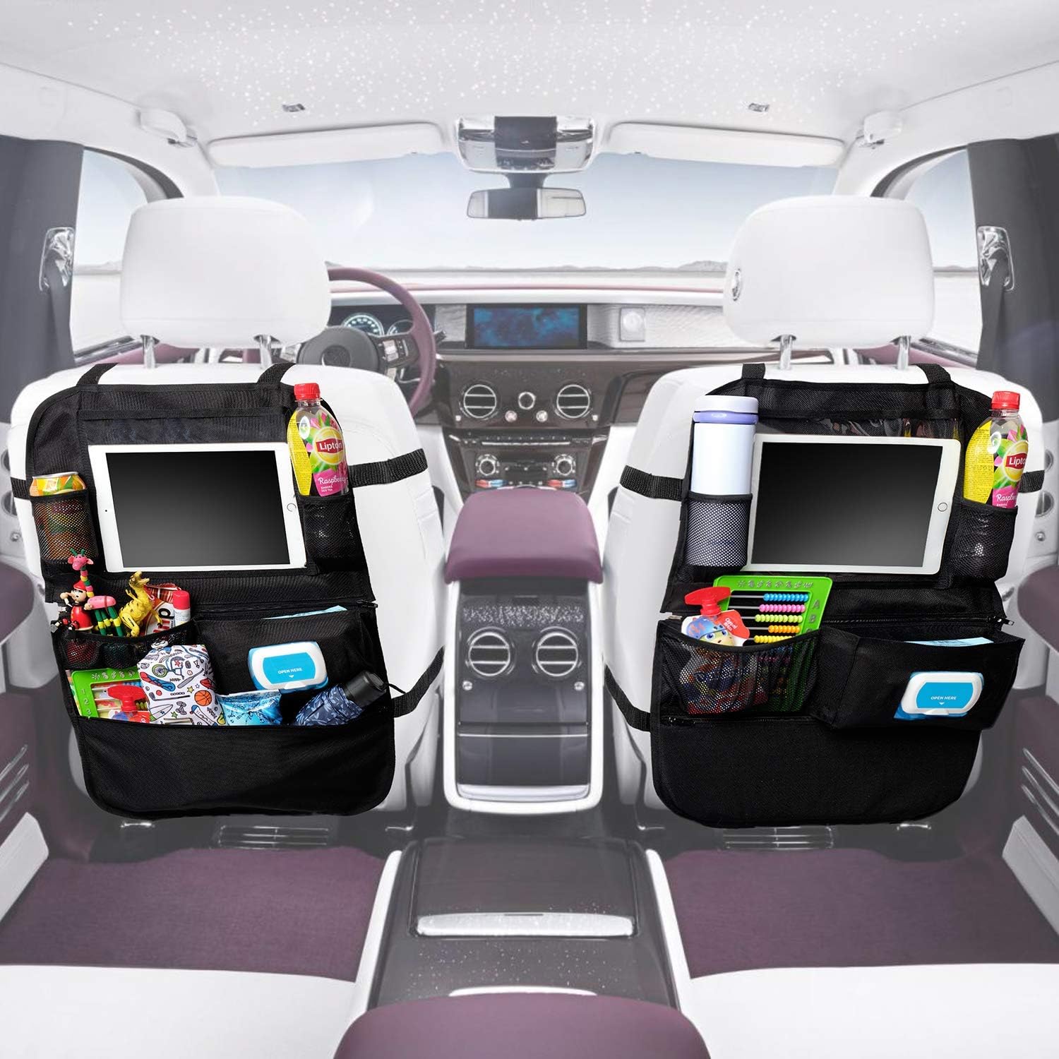 Housse Amovible Impermeable Et Amovible Organisateur De Voiture Avec Ecran Tactile Support De Tablette 10 Pour Bebe Et Enfant Sac De Rangement Compatible Avec Poussette Sieges Auto Et Accessoires Accessoires Dwteam In