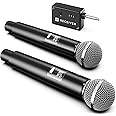 Wireless Microphones, Microphone with One-to-One Chip Connection, 40H Duration, 200 FT Distance Receiving, Rechargeable Receiver, 40H Long Duration, Karaoke Microphone for Singing, Party