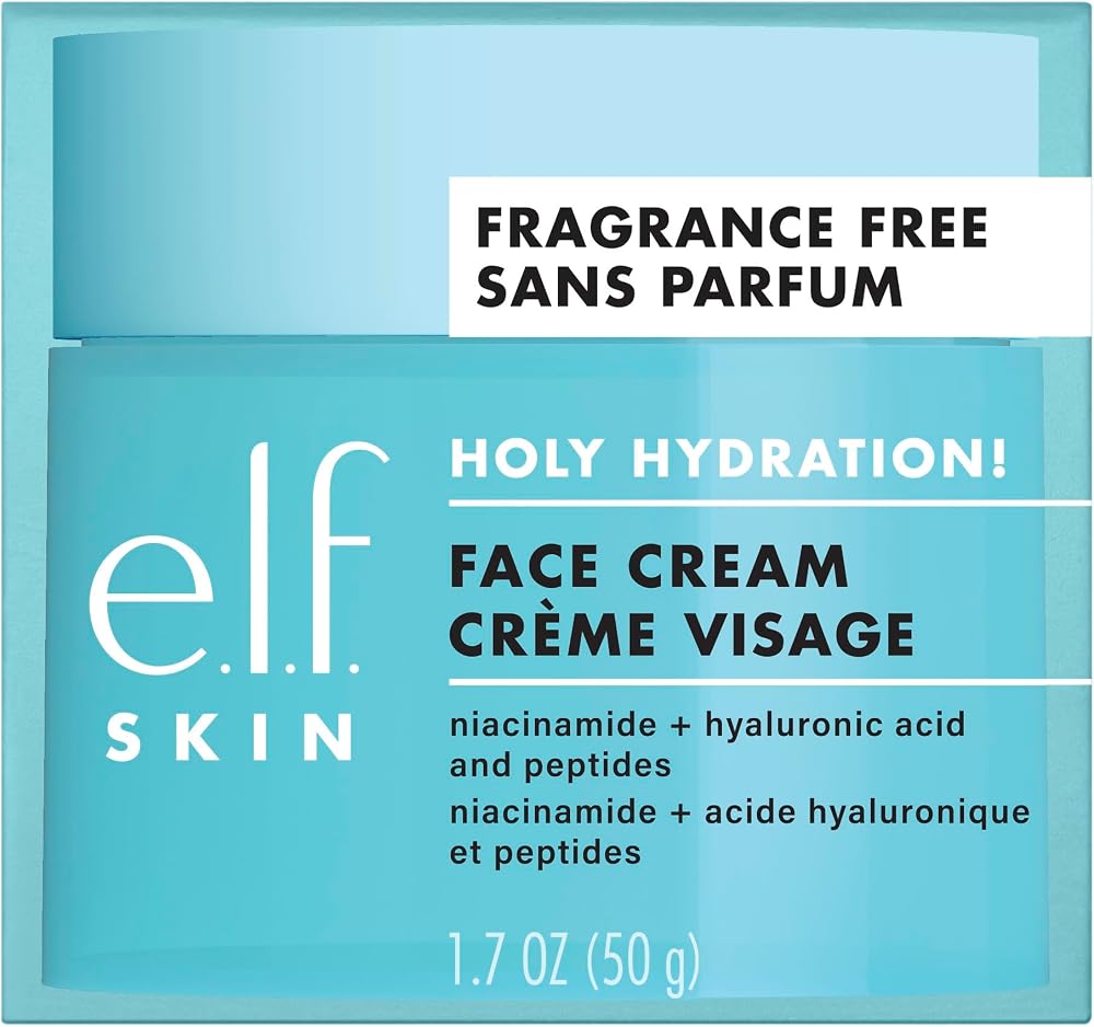 e.l.f. Holy Hydration! Face Cream - Lightweight, Non-Greasy Moisturiser