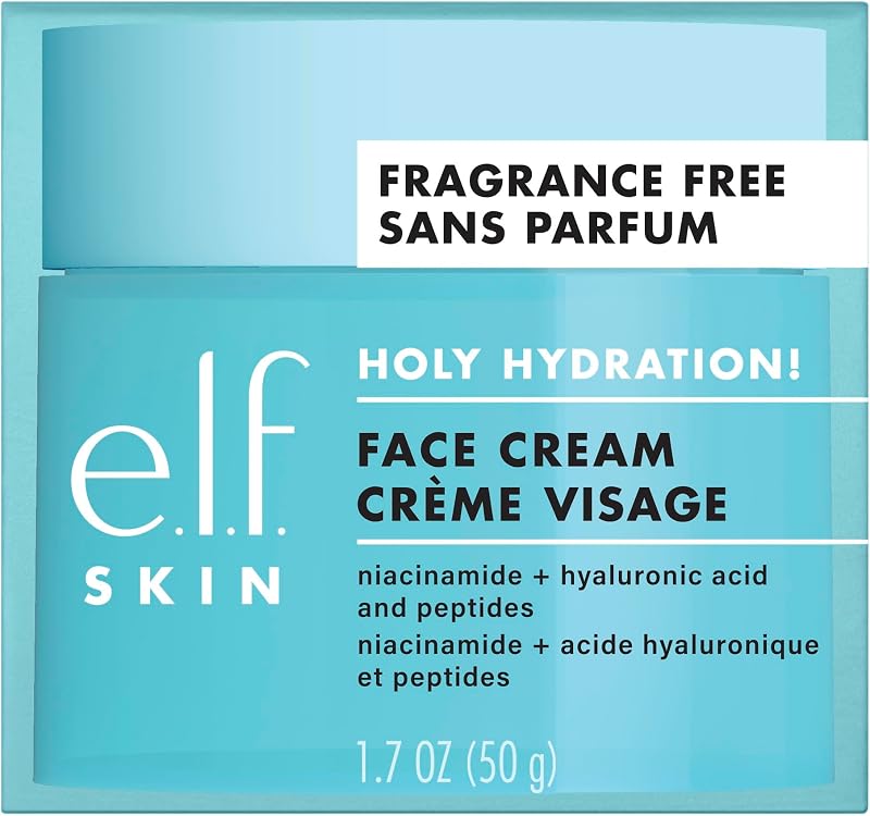 e.l.f. Holy Hydration! Face Cream - Lightweight, Non-Greasy Moisturiser