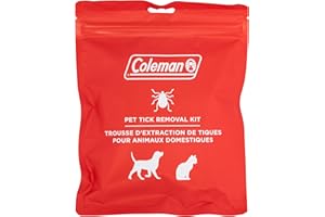 Coleman Tick Removal Kit, 15 pieces, contains tick identification card, Pet