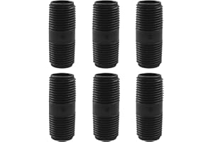 OSVJE 6 Pcs Sprinkler Head Pipe Riser, PVC Double Male Thread Extension 1/2 Inch MPT Raised Pipe, Automatic Irrigation Connector for Lawn Irrigation System (2 Inch)