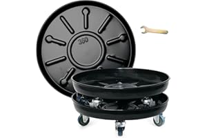 Choclaif Plant Caddy with Wheels,3 Pack Black Heavy Duty Plant Stand with Universal Wheels,Round Pot Trolley for Indoor Outdoor (14.48)