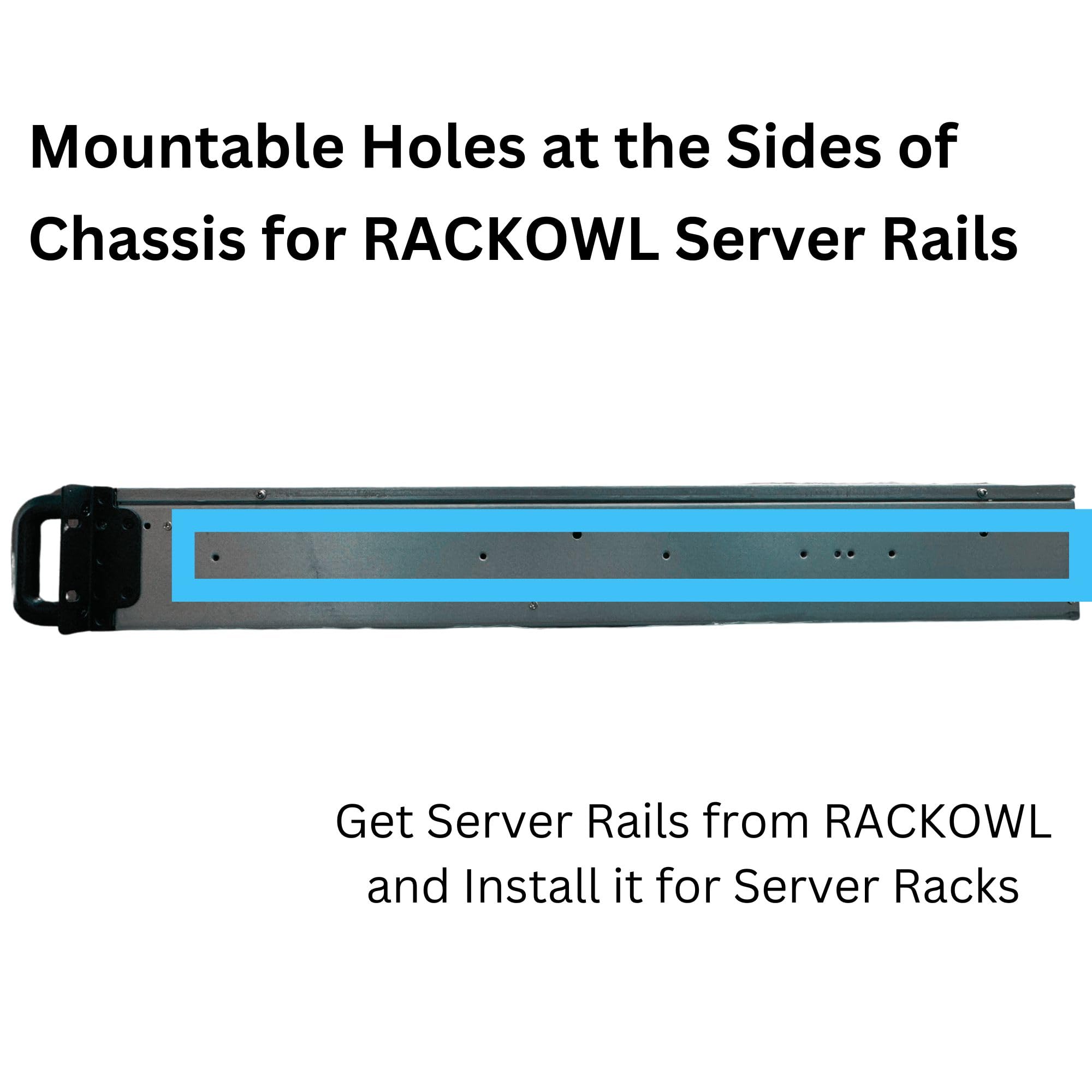 RackOwl 2U Server Chassis, Rackmount Server Case; 8X HDD Bays (6 * 3.5