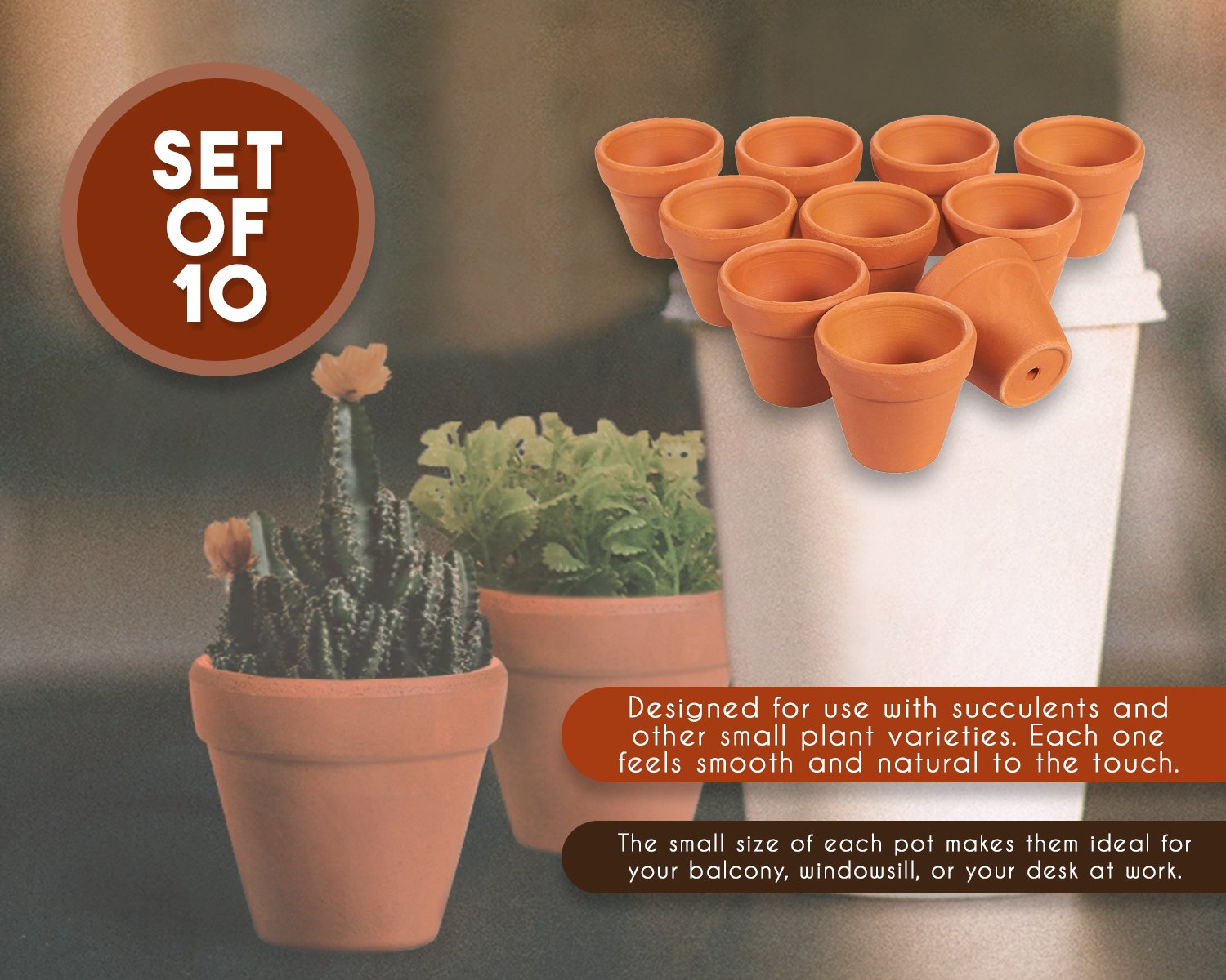 Juvale Terra Cotta Pots 10Count Terracotta Pots, 2Inch