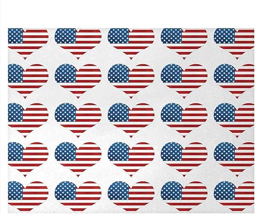 Amazon Com American Flag Aquarium Wallpaper Background Heart Figures With Flag Idol Patriot Pattern Modern American Day Graphic Print Decals Poster White Red W48 X L20 Inch Pet Supplies