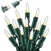 Dazzle Bright Christmas Mini String Lights, 60FT 300 Incandescent Green Wire Fairy Lights UL Certified Christmas Decorations for Indoor Outdoor Yard Party Xmas Tree Decor, Warm White