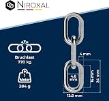 NietFullThings 5 Pieces 25 cm Stainless Steel Chain V4A 0.25 m Short Link view 3
