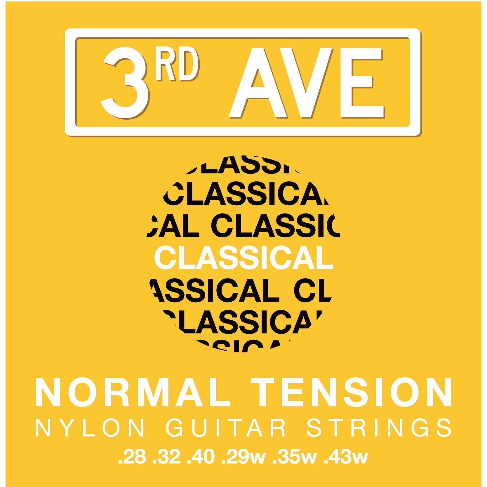 3rd Avenue Student Normal Classical Guitar Strings 28-43