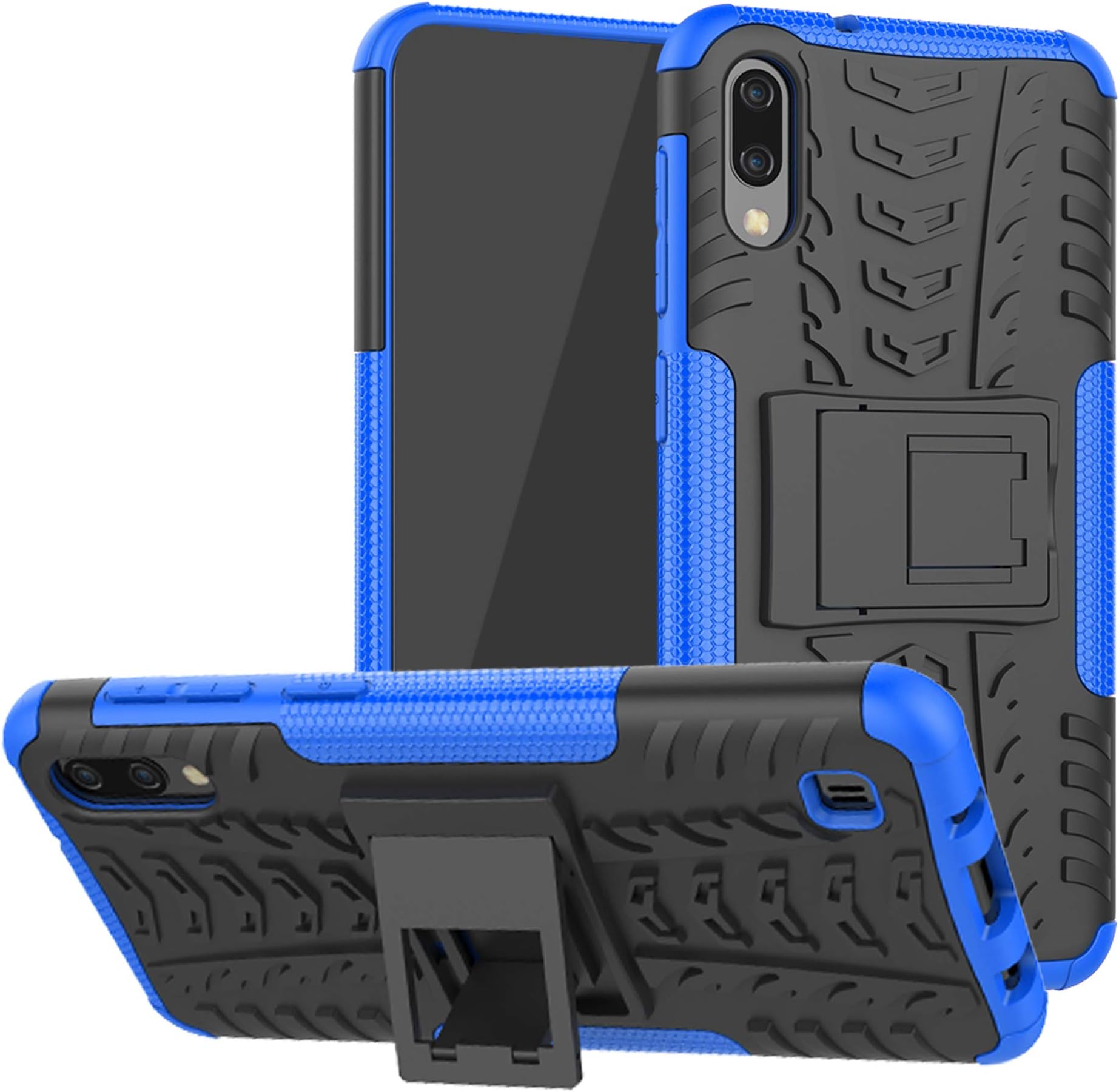 Labanema Galaxy M10 / A10 Case, Heavy Duty Shock Proof Rugged Cover Dual Layer Armor Combo Protective Hard Case Cover for Samsung Galaxy M10 / Galaxy A10 (2019)(With 4in1 Packaged)-Blue