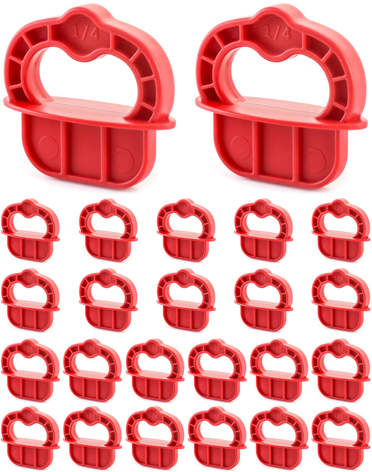 Photo 1 of QWORK Deck Board Jig, 24 Pcs 1/4" Gap Deck Board Spacer Rings for Pressure Treated, Composite, PVC, Plank