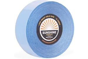 SUNSHINE TAPE Lace Front Hold Wig Adhesive Tape Roll, Hair Replacement Toupee Tape (1" x 12 yds)