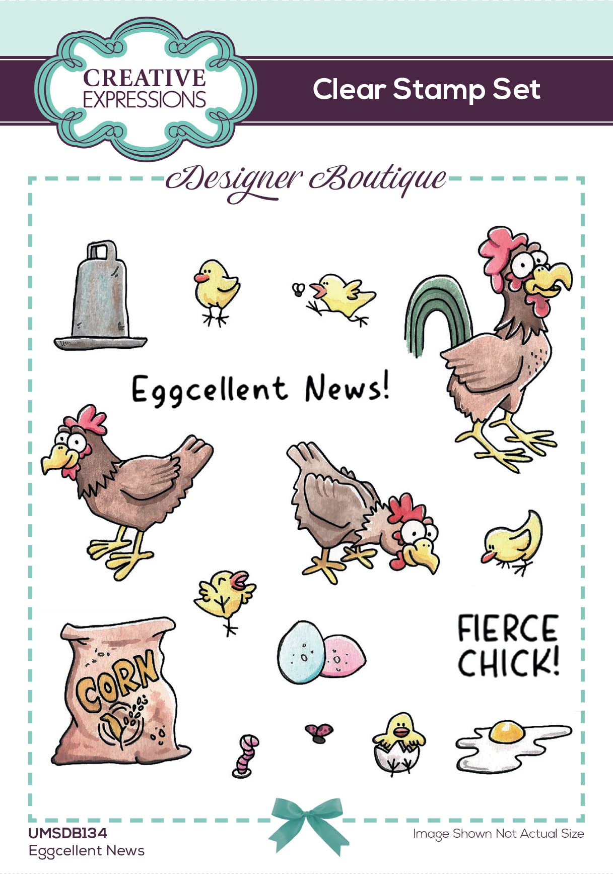 Creative Expressions Designer Boutique-Eggcellent News-Clear Stamp Set, A6