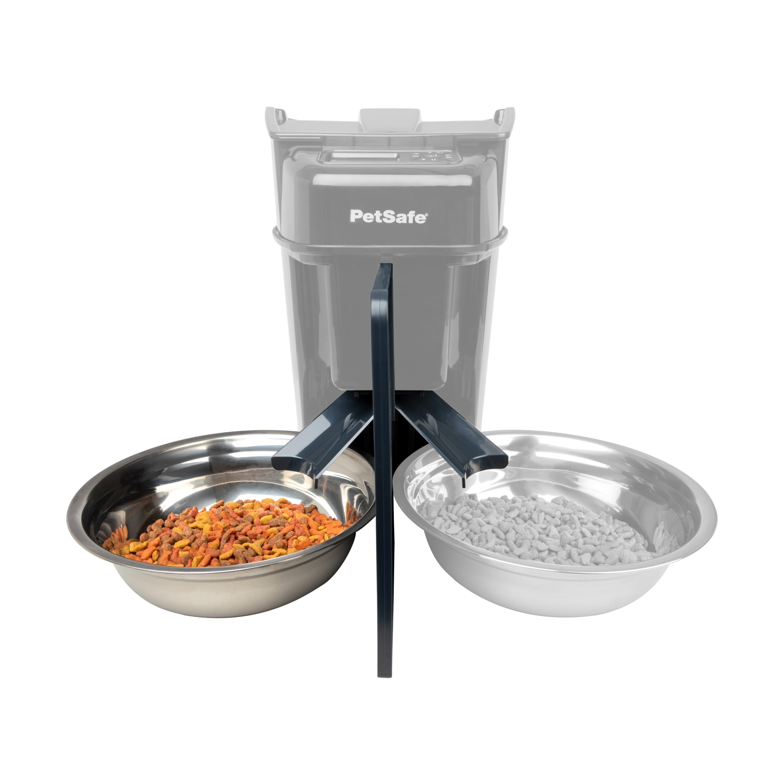 PetSafe 2-Pet Meal Splitter with Bowl - Dual Feeding System for Multiple Pets - Secure Fit Divider for Equal Portions - Stainless Steel Bowl - Easy-to-Clean Design - Dishwasher Safe Accessory