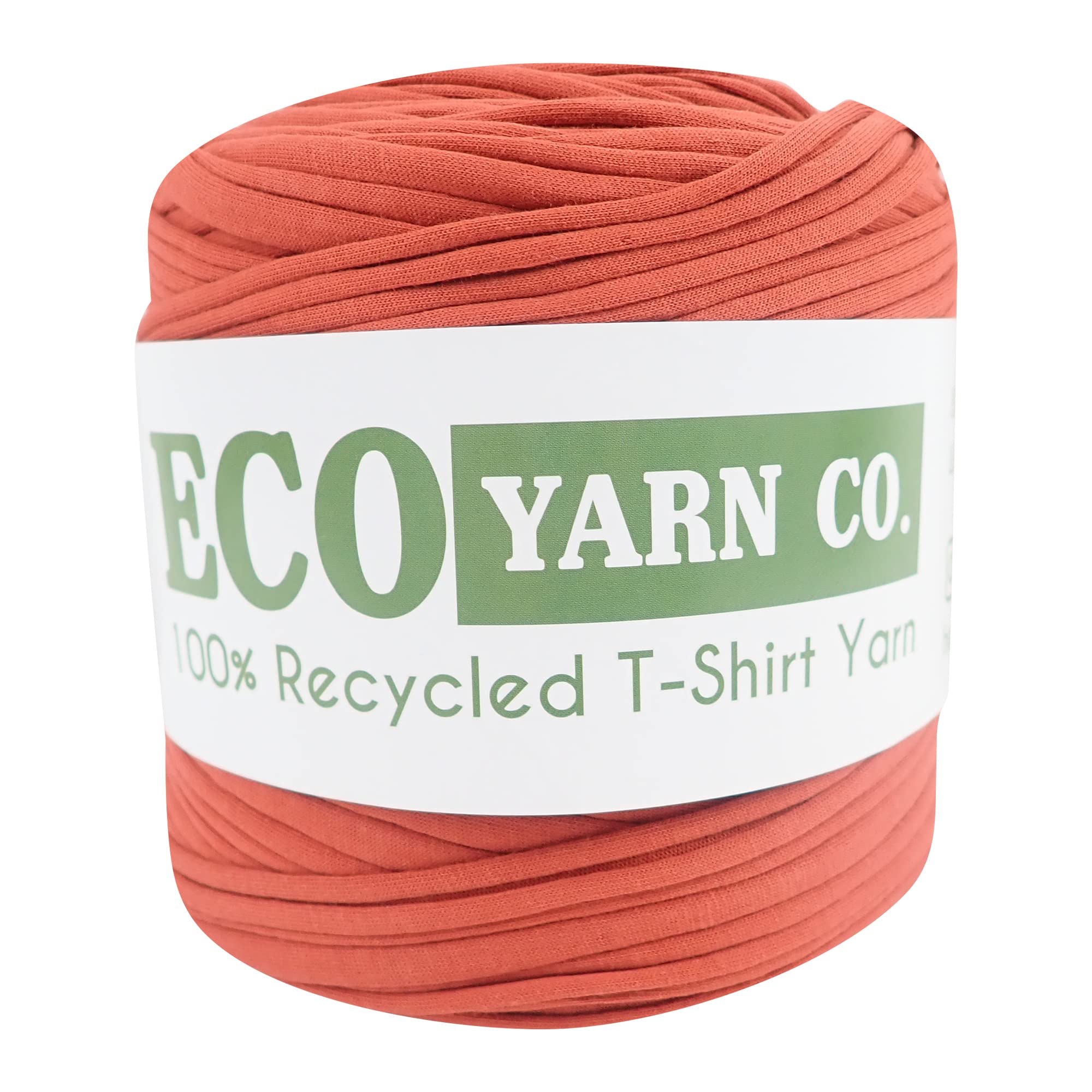 Burnt Orange Recycled Cotton Jersey T-Shirt Yarn, 120m (700g)