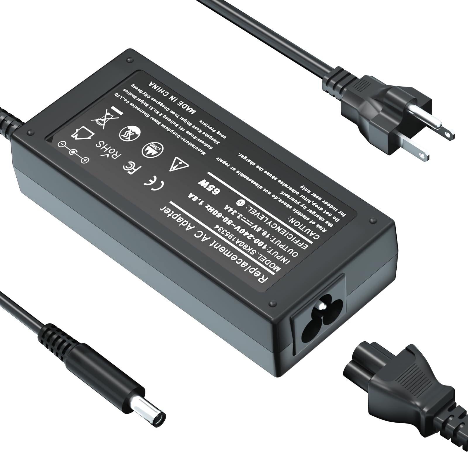 Caricatore Alimentazione Dell 65W Per Dell Inspiron 11 13 14 15 17 3000