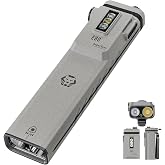 RovyVon E80 3-in-1 Flat EDC Flashlight, White&amp;UV Light&amp;Green Beam Combo | 1800Lm Powerful White Light, USB-C Rechargeable Flashlight with Red/White/UV Sidelights, Multi Modes for Camping, Repairing