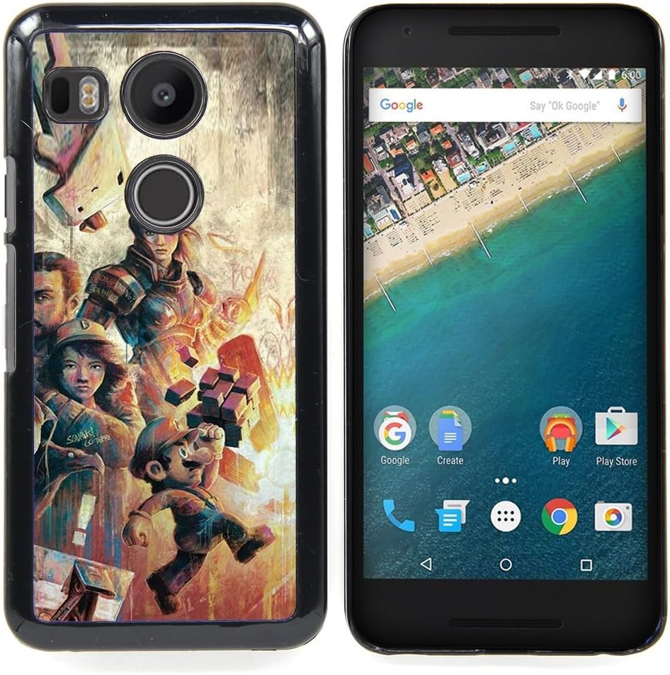 Gaming Characters Poster - Mari0 Designed Hard Plastic Protective Case King Case For LG Google Nexus 5X
