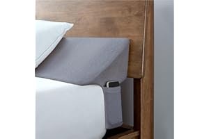 SLIGUY Queen Size Bed Wedge Pillow Headboard Pillow Mattress Wedge Bed Gap Filler Fill The Gap (0-7") Between Your Headboard and Mattress for Sleeping Backrest Pillow（Grey 60"x10"x6"）